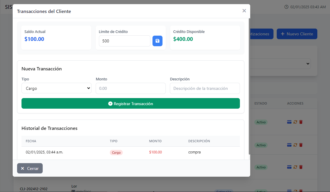 Créditos y Cobranza